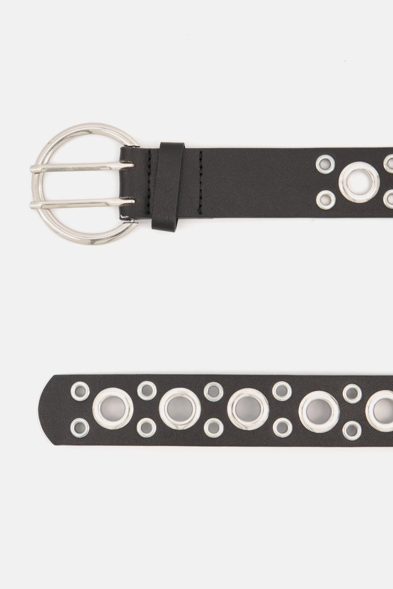 Don't Call Me Jennyfer Women Leather Belt, Black - Image 2